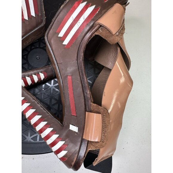 Marni Beige Brown Patent Leather Platform Pumps Spring 2009 RTE Sz 38 / 8 US - Picture 8 of 13